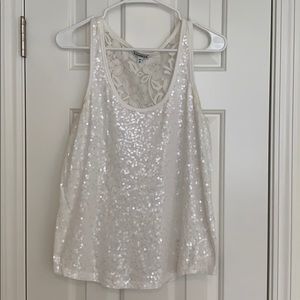 White sequins blouse